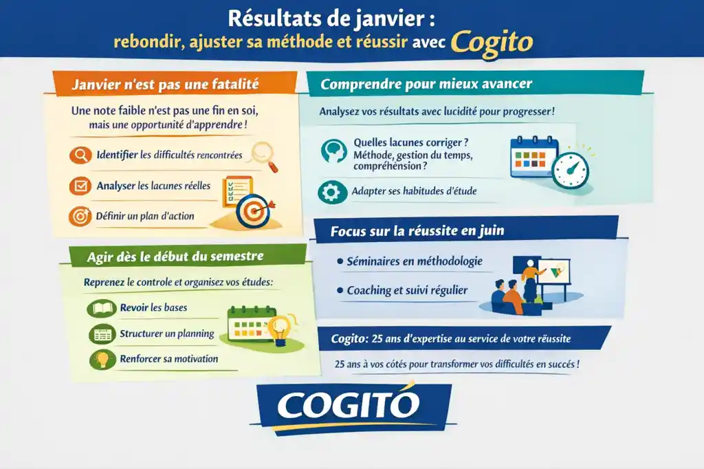 R&eacute;sultats examens janvier : rebondir et r&eacute;ussir