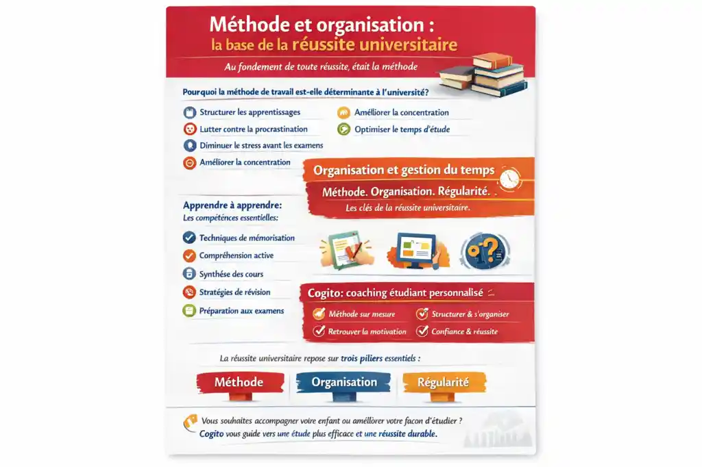M&eacute;thode de travail pour r&eacute;ussir &agrave; l'universit&eacute;